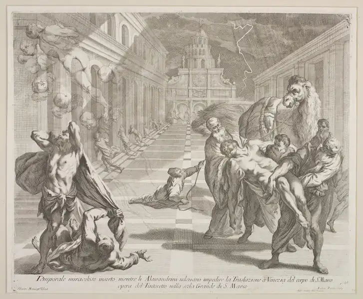 Cette gravure montre l'état d'origine (XVIIe – XVIIIe&nbsp;siècle).