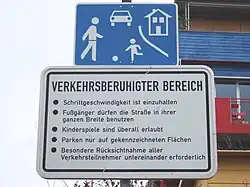 Zone à circulation apaisée à Fribourg-en-Brisgau en Allemagne.