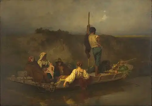 La Mal'aria (1848-1849), Paris, musée d'Orsay. La mal'aria, Réplique du tableau du Salon de 1850, huile sur toile, 56 x 80,5 cm, musée des Beaux-Arts d'Orléans[11]