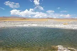 Une lagune aux environs du Paso de San Francisco.