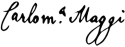 signature de Carlo Maria Maggi (poète)