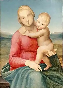 Raphaël (peintre) et son atelier. Madonna Peruzzi 1500