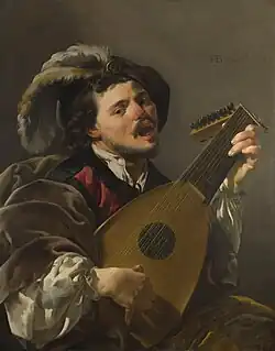 Homme jouant d'un luth, 1624 – National Gallery, Londres.