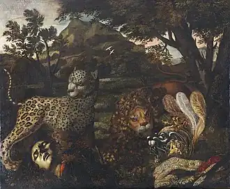 Le Royaume de la sorcière Circé (vers 1630), Angelo Caroselli, huile sur toile, 60,5&nbsp;×&nbsp;74&nbsp;cm, Ottocento Art Gallery