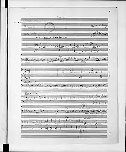 Première page du manuscrit autographe de la partition.