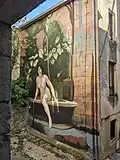 Fresque d'Andrea Ravo Mattoni représentant le tableau. Réalisée dans une ruelle à Vesoul en juillet 2021.
