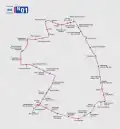 Carte de la ligne N01