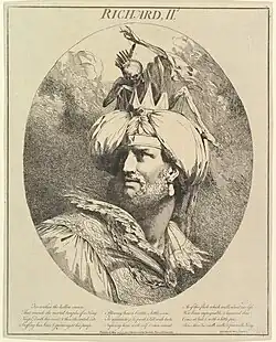 Richard II, eau-forte, série Twelve Characters from Shakespeare[11], 1775.