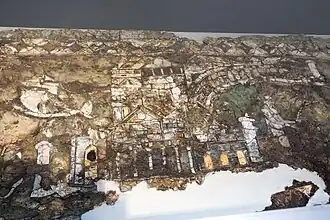 Panneau figurant la ville et le port.