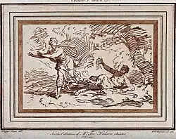 Corsica and the satyr, Wellcome Librairy, Londres. Sanguine de Filippo Lauri.