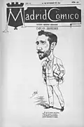 Carlos Arniches en couverture de la revue Madrid Cómico, octobre 1891.