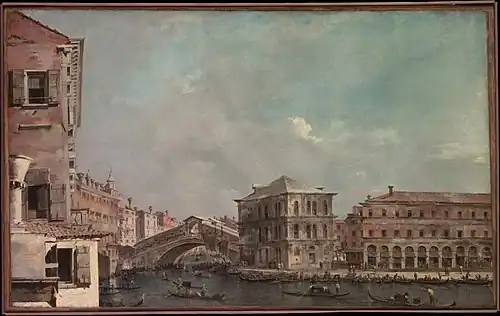 Le Grand Canal en amont du Rialto, fin des années 1760 Metropolitan Museum, New York