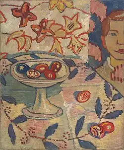 Villem Ormisson&nbsp;(et) (1892–1941), Nature morte aux œufs colorés, vers 1914‒1918. Toile, huile.