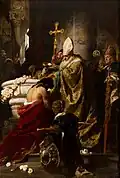 Benczur Gyula - Le Baptème de Vajk, futur 1er roi de Hongrie (St Stephen)