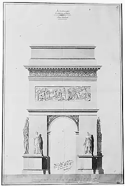 Projet de Chalgrin pour l'arc de triomphe de l'Étoile.