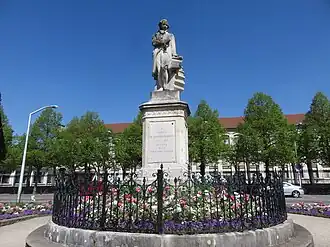 Jean Jegou, Monument au marquis Jouffroy d'Abbans, 1946, Besançon, promenade de l'Helvétie.