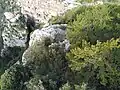Les fourches de Peille en face du village (vue aérienne)