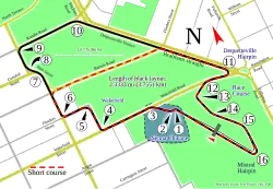 Tracé de la course