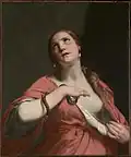 La Mort de Cléopâtre, vers 1645-1655, huile sur toile, 95&nbsp;×&nbsp;75&nbsp;cm, Metropolitan Museum of Art.