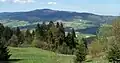 La crête de Lubań vue des Piénines