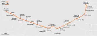 Voir la carte de la ligne.