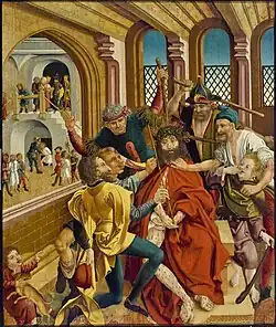 Wolfgang Katzheimer (de), La moquerie du Christ, v. 1500.