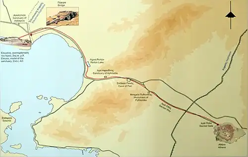 Plan de la Voie sacrée.