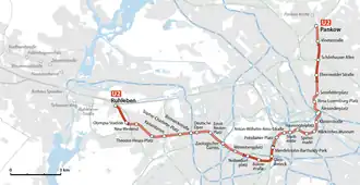 Voir la carte de la ligne.