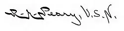 signature de Robert Peary