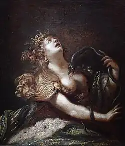 Claude Vignon, Cléopâtre se donnant la mort, vers 1640.