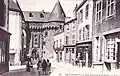 Les tours Broerec'h et la rue Neuve au début du XXe&nbsp;siècle.