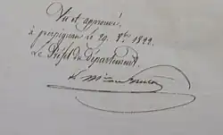 signature de Marie-Joseph de Foresta