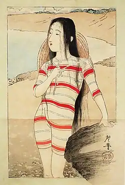 Beauté se baignant (bijin-ga de 1902).