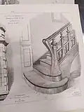 Cette image représente l'escalier intérieur de la maison du docteur Paul Jacques à Nancy, avenue Foch.