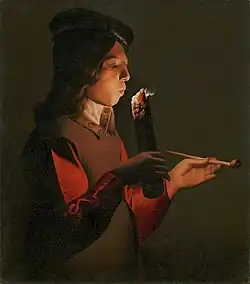 Georges de La Tour – Le Souffleur à la pipe, 1646.