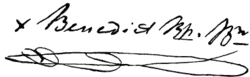 Signature de Benedict J. Fenwick