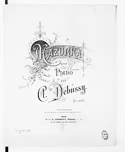 Page de titre de la partition.