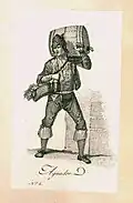 'Porteur d'eau en tonneau Anonyme (gravurevers 1840).