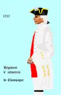 régiment de Champagne de 1757 à 1762