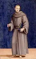 Raphaël, Saint Antoine de Padoue (panneau de la prédelle du polyptyque Colonna), v. 1503-1505.