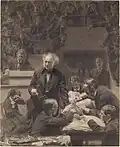 Dessin en noir et blanc de la toile (1875), Metropolitan Museum of Art, New York, NY. Cette illustration a probablement été faite pour être photographiée.
