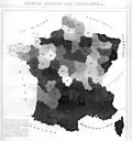 Carte de France des crimes contre les personnes (1833)[4].