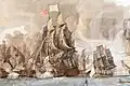 Combat naval 12 avril 1782 à la Guadeloupe.
