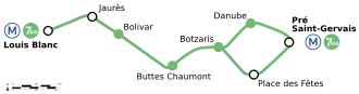 Voir la carte de la ligne.
