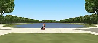 Vue simulée du canal de Stains au XVIIIe siècle.