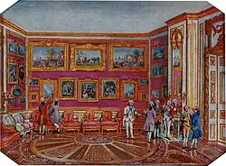 Hôtel Choiseul - Le Premier cabinet - Miniature de la Tabatière Choiseul (Musée du Louvre)