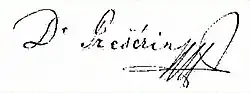 signature de France Prešeren