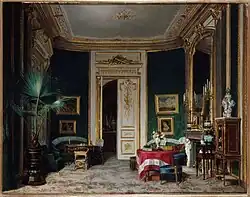 Tableau de Charles Giraud représentant le salon