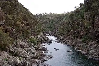 Photo des gorges Cataract prise depuis le pont suspendu