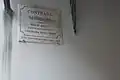 Plaque de la Contrada Mondovi indiquant comme ancien nom Contrada degli Ebrei